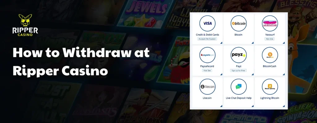 Ripper Casino payments and withdrawals